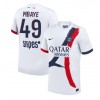 Paris Saint-Germain Ibrahim Mbaye #49 Bortatröja 2025-26 Korta ärmar Paris Saint-Germain Ibrahim Mbaye #49 Bortatröja 2025-26 Korta ärmar
